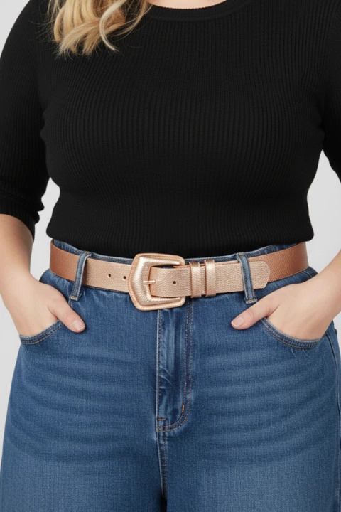 Cinto Plusz Size Metalizado - comprar online