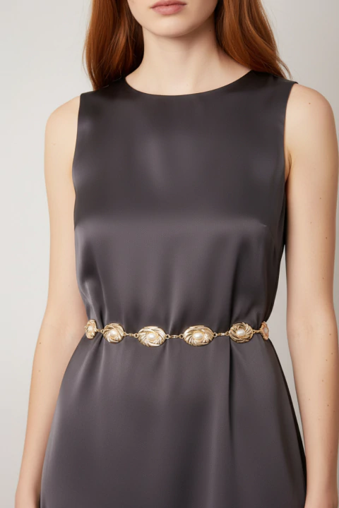 Cinto Corrente Com Detalhe Em Perola - comprar online