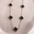 colar choker trevo preto dourado virginia na internet