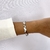 bracelete folhagem strass