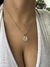 colar circulo coração strass