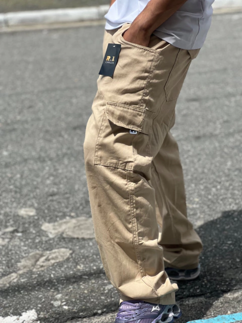 Calça Cargo - Creme Lisa