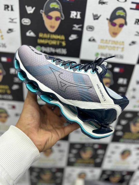 Tênis Mizuno Prophecy X - Branco e Azul