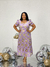 Vestido Plus Size Luxo Lese Algodao Max Midi Queren Lilas - comprar online