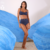 Top Antônia com Acetato Azul Marinho na internet