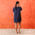 Mini Caftan com Franjas Marinho - comprar online