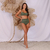 Tanga Hot Pants New com Acetato Verde Croco na internet