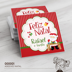 Adesivo Personalizado Natal Papai Noel - 00001 - comprar online