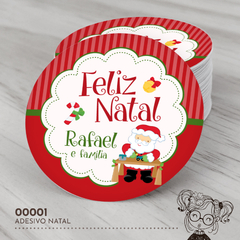 Adesivo Personalizado Natal Papai Noel - 00001