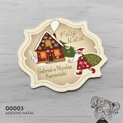 Adesivo Personalizado Natal Papai Noel - 00003