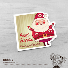 Adesivo Personalizado Natal Papai Noel - 00005