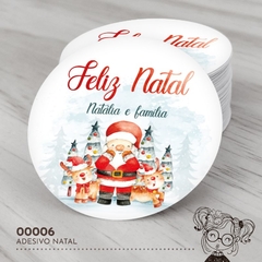 Adesivo Personalizado Natal Papai Noel - 00006