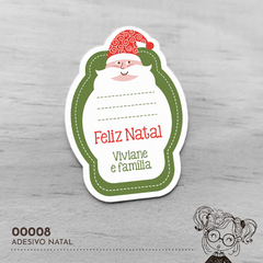 Adesivo Personalizado Natal Papai Noel - 00008