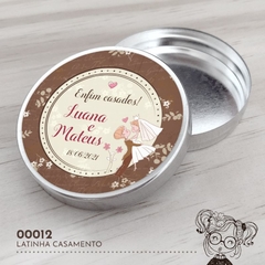 Latinha Personalizada Casamento Noivinhos - 00012
