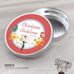 Latinha Personalizada Casamento Noivinhos - 00013
