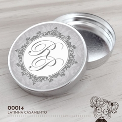 Latinha Personalizada Casamento Monograma - 00014
