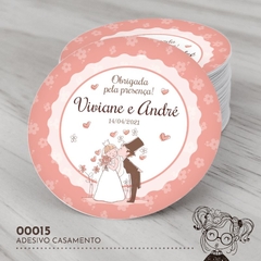 Adesivo Personalizado Casamento Noivinhos - 00015