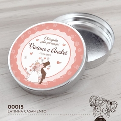 Latinha Personalizada Casamento Noivinhos - 00015