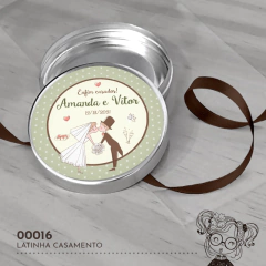 Latinha Personalizada Casamento Noivinhos - 00016 - comprar online