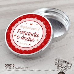 Latinha Personalizada Casamento Corações - 00018