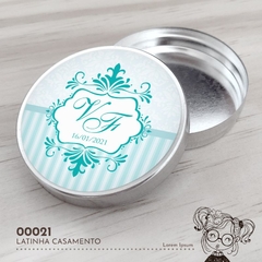 Latinha Personalizada Casamento Monograma - 00021