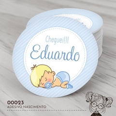 Adesivo Personalizado Nascimento Bebezinho - 00023
