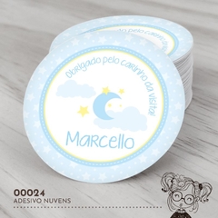 Adesivo Personalizado Nascimento Nuvens - 00024