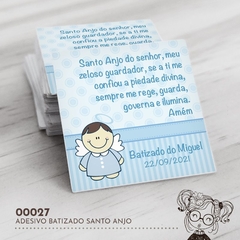 Adesivo Personalizado Batizado Santo Anjo - 00027 - comprar online