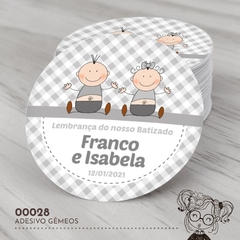 Adesivo Personalizado Nascimento Gêmeos - 00028