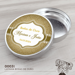Latinha Personalizada Bodas de Ouro - 00031
