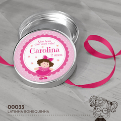 Latinha Personalizada Bonequinha - 00033 - comprar online
