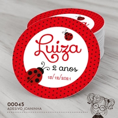 Adesivo Personalizado Joaninha - 00045