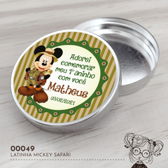 Latinha Personalizada Mickey Safari - 00049