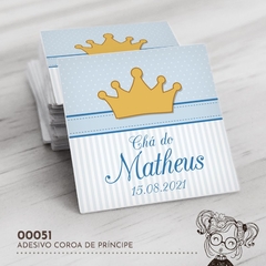 Adesivo Personalizado Coroa de Príncipe - 00051 - comprar online