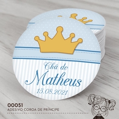 Adesivo Personalizado Coroa de Príncipe - 00051