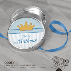 Latinha Personalizada Coroa de Príncipe - 00051 - comprar online
