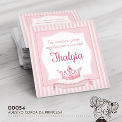 Adesivo Personalizado Coroa de Princesa - 00054 - comprar online