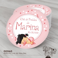 Adesivo Personalizado Chá de Fraldas - 00060