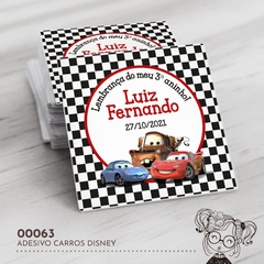 Adesivo Personalizado Carros Disney - 00063 - comprar online