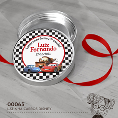 Latinha Personalizada Carros Disney - 00063 - comprar online