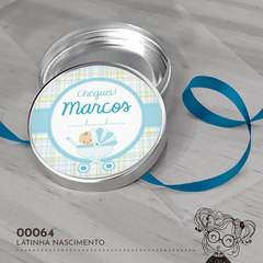 Latinha Personalizada Nascimento Carrinho - 00064 - comprar online