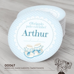 Adesivo Personalizado Nascimento Sapatinho - 00067
