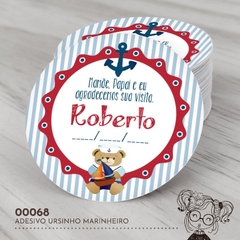 Adesivo Personalizado Ursinho Marinheiro - 00068