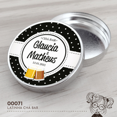Latinha Personalizada Chá Bar - 00071