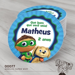 Adesivo Personalizado Super Why - 00077
