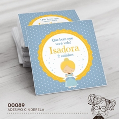 Adesivo Personalizado Cinderela - 00089 - comprar online