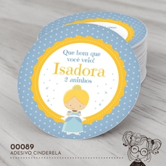 Adesivo Personalizado Cinderela - 00089