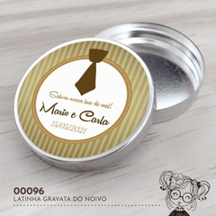 Latinha Personalizada Gravata do Noivo - 00096