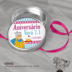 Latinha Personalizada Aniversário da Vovó - 00110 - comprar online