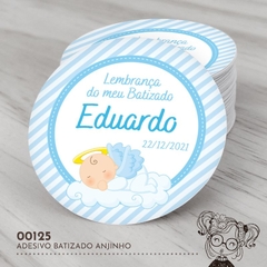 Adesivo Personalizado Batizado Anjinho - 00125